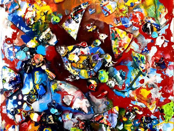  Quadri Pop Art di Carla Bertoli - THE BIRTH OF THE UNIVERSE - Tecnica Mista 40x50 - 2019